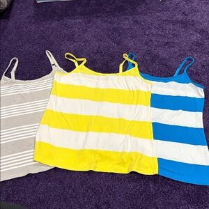 New York & Company set of 3 adjustable strap tank tops.